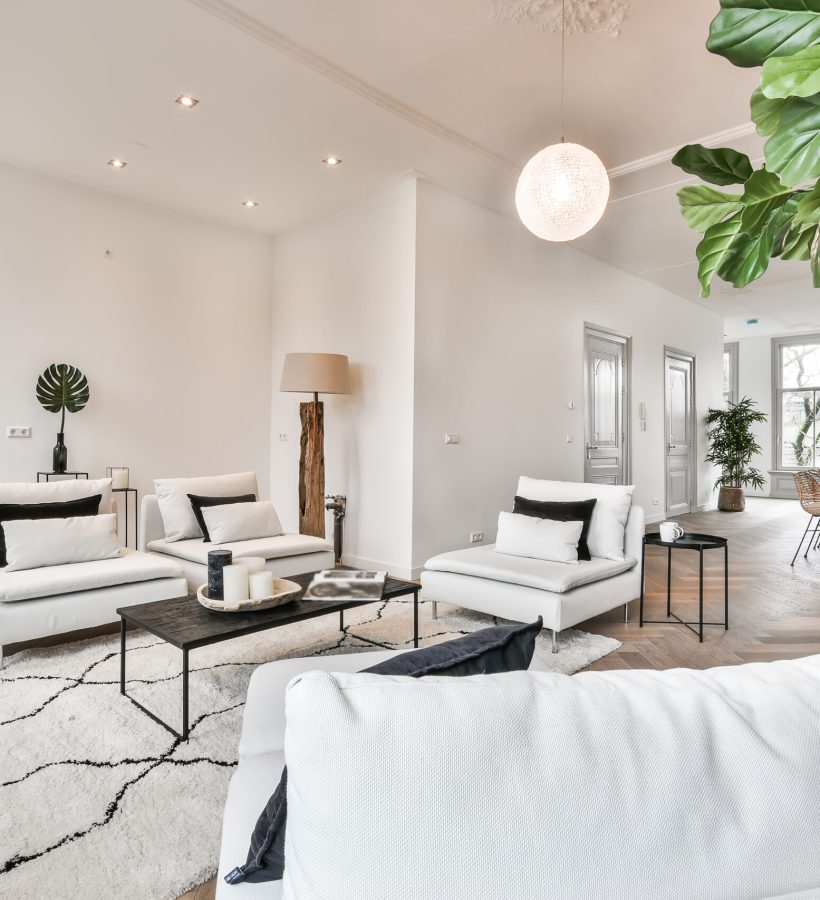 Bright living room in a modern luxury house